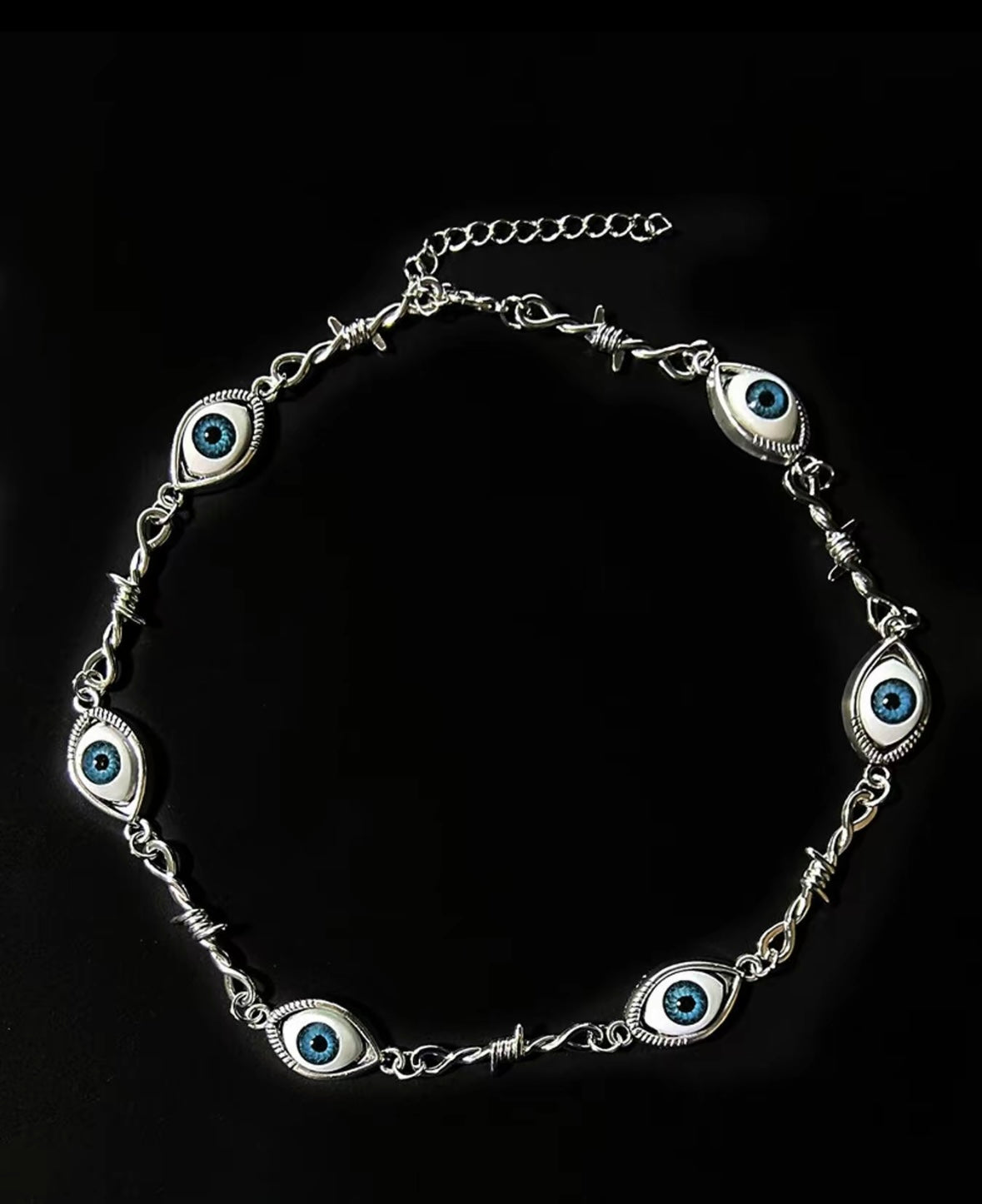 Street Style Eye & Thorn Design Chain Necklace, Punk Chain Necklace for Party, Daily Decor, Trendy All-match & Exquisite Goth Jewelry