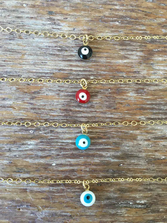Evil Eye Necklace and Water Drop Pendant Necklace