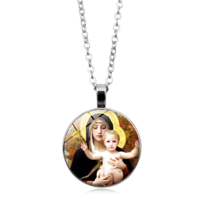 Mary Pendant Necklace, Angel Necklace, Fashion Jewelry