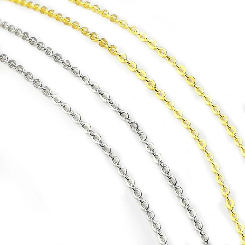 Solid Silver S925 Sterling Silver Necklace O-chain with Chain 40CM+5CM Extension Chain