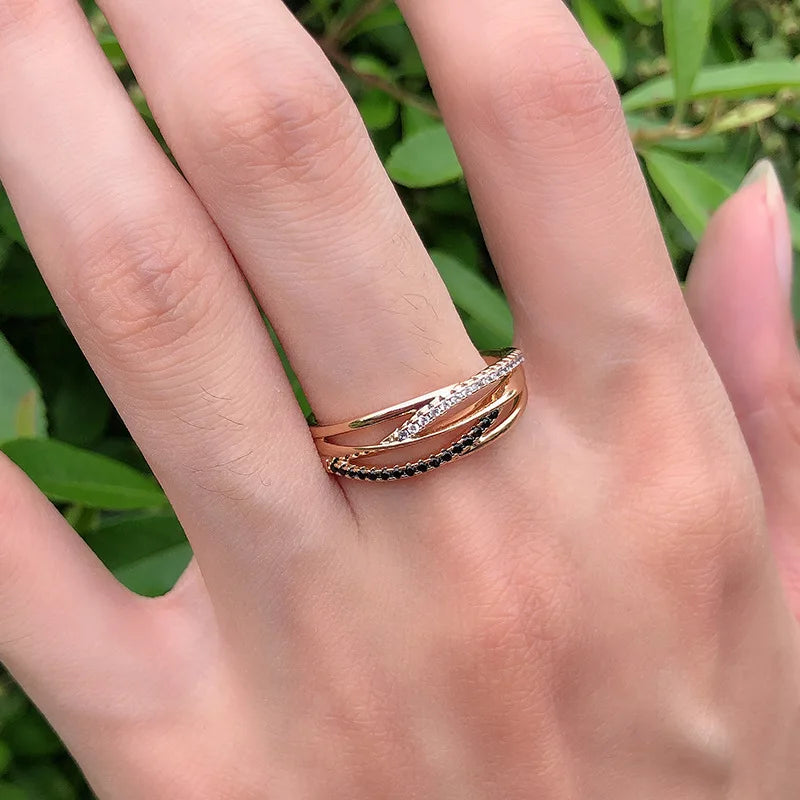 18k rose Gold Ring for Women Natural Carat Diamond with Diamond Jewelry Anillos De Bizuteria Anillos Mujer Gemstone Rings