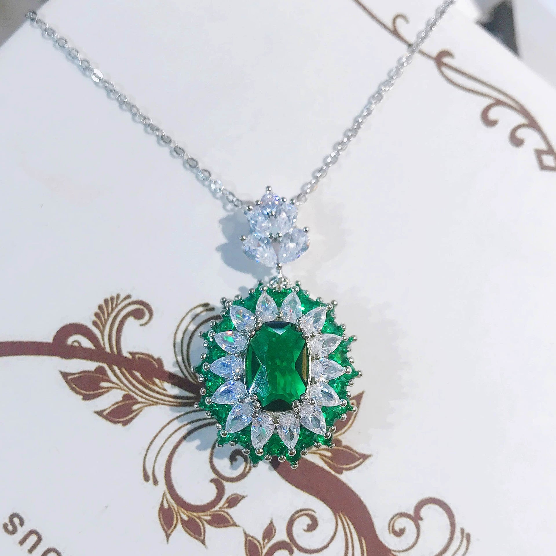 Little Red Book Recommendation Emerald Opening Colored Gems Pendant