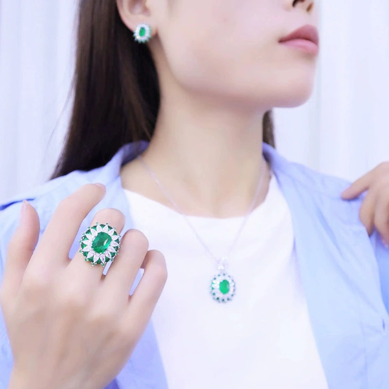 Little Red Book Recommendation Emerald Opening Colored Gems Pendant