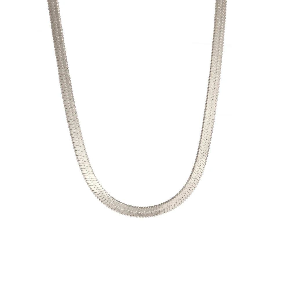Hip Hop Snake Chain Necklace for Men New Fashion Stainless Steel Silver Color Necklace