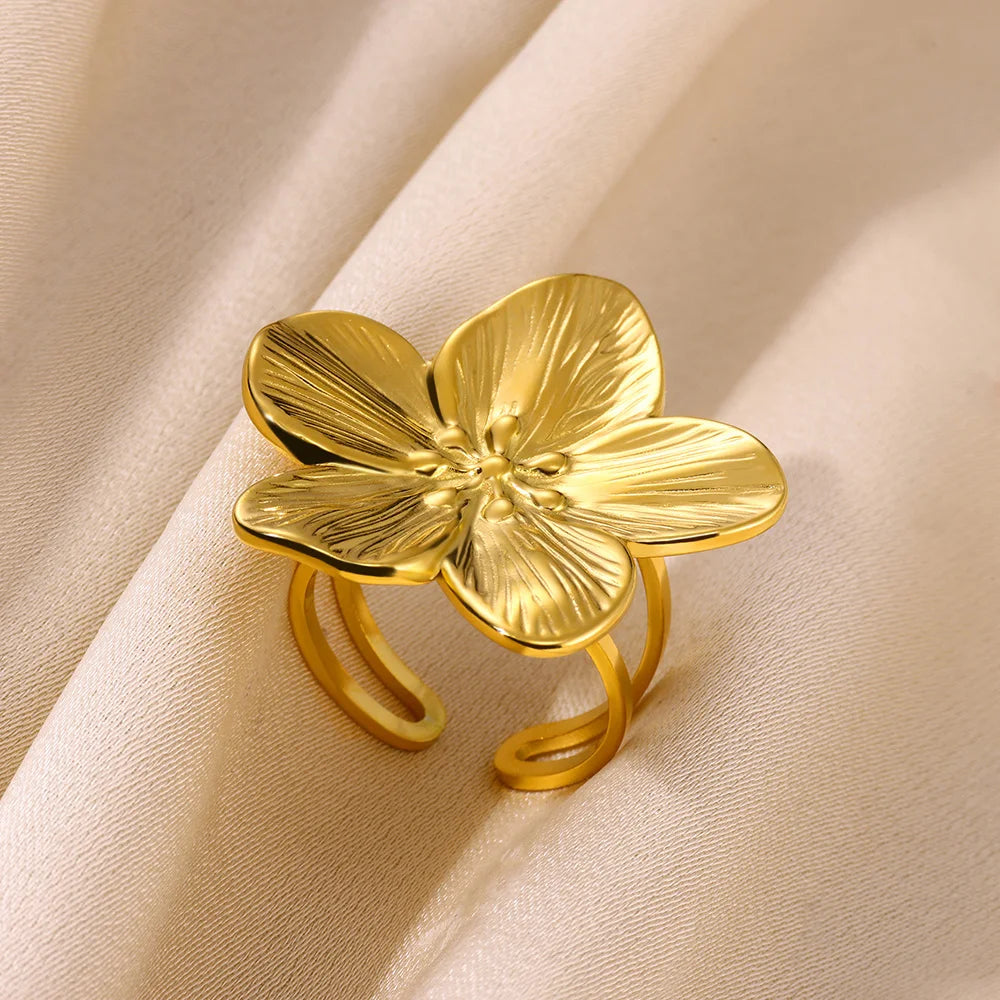 Gold Color Opening Couple Ring