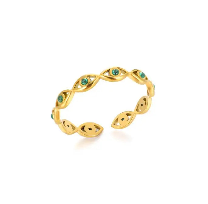 Gold Color Opening Couple Ring