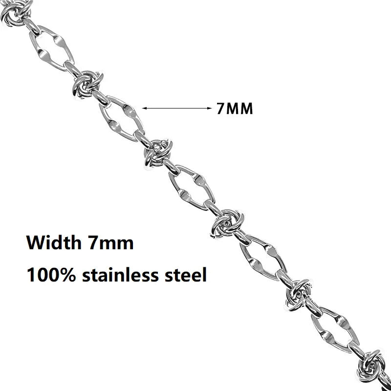 New Hip Hop DIY Chain Necklace for Men Women 316L Stainless Steel Jewelry Vintage Punk Gothic Collar Choker Kpop Aesthetic