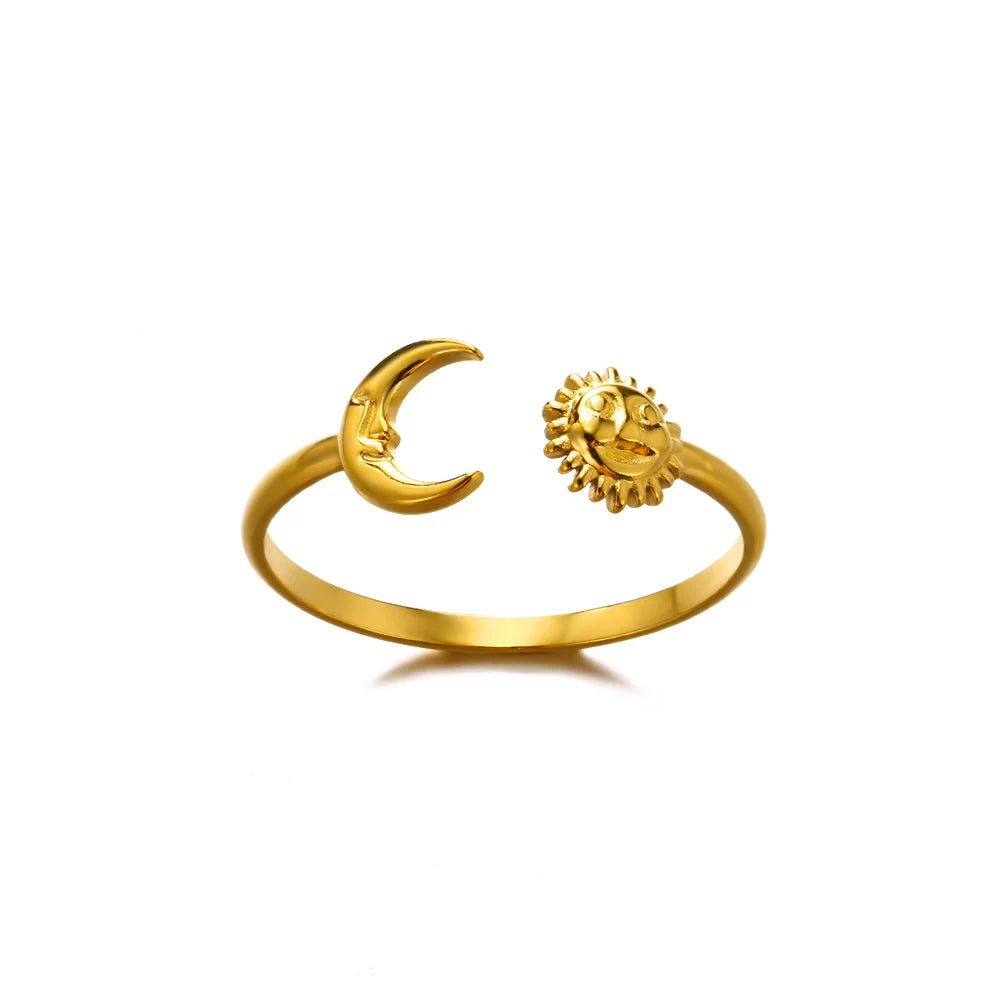 Gold Color Opening Couple Ring