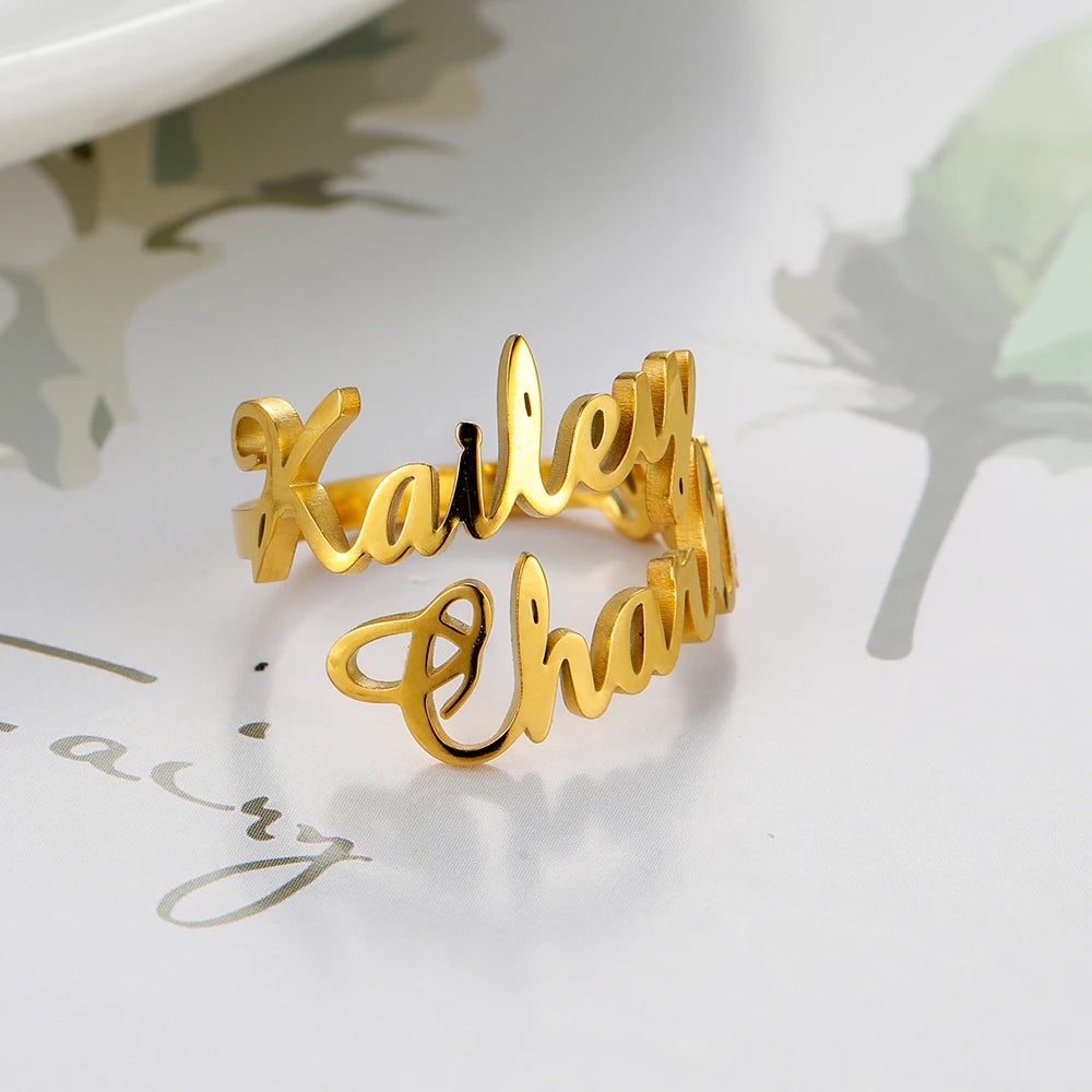 Rings Couple Gold Color