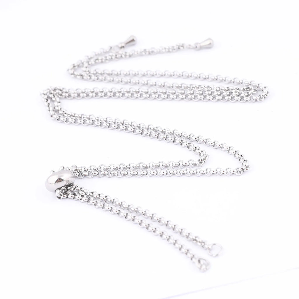 5pcs 66cm Long Stainless Steel Necklace Chains For Jewelry Making Supplies Diy Accessories
