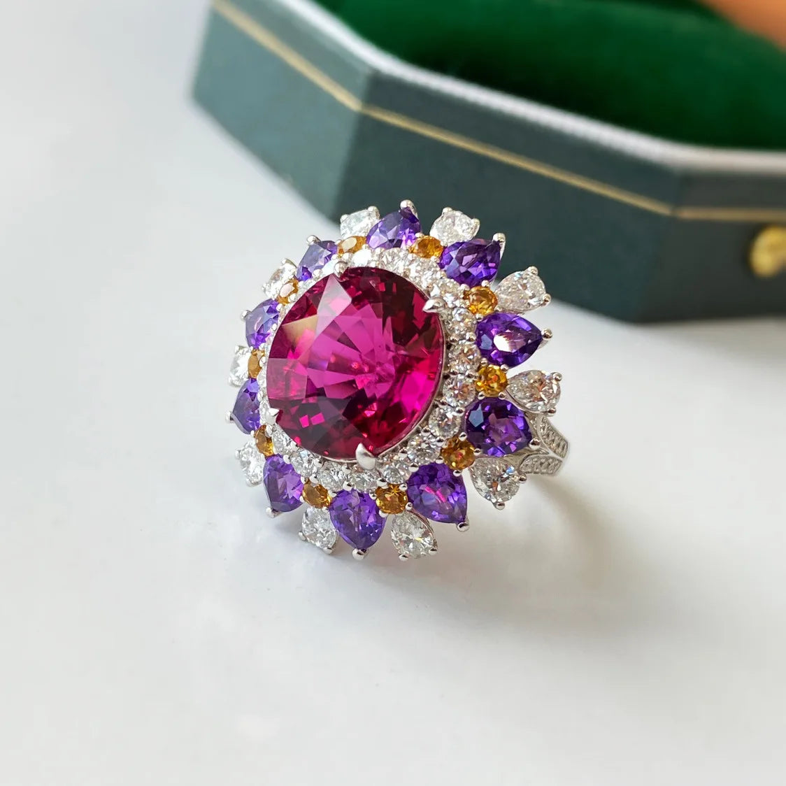 925 Silver Ring Oval Vintage Real Ruby Rings