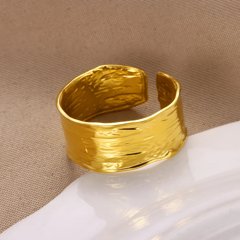Gold Color Opening Couple Ring