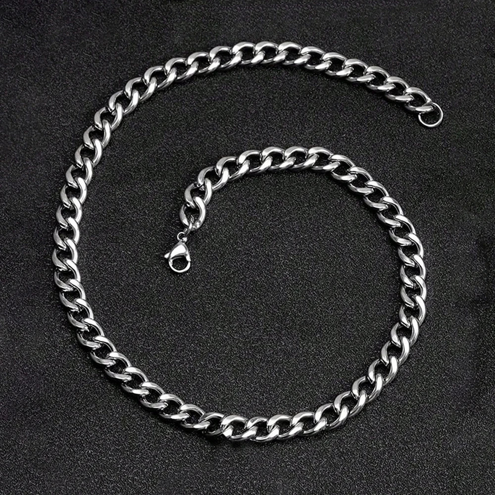 High Quality Classic Cuban Link Chain Smooth Necklace Fashion Jewelry
