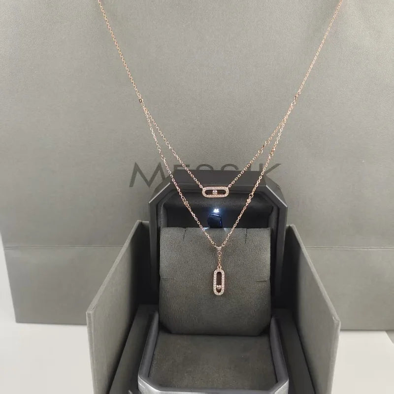 Exquisite Design Women's Minimalist Double-layer Necklace. Exquisite design suitable for everyday wear, a classic luxury brand j