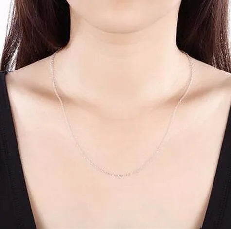 5pcs/lot 925 Sterling Silver Chain necklace,Fashion Men/Women DIY Jewelry Rolo Chain 1mm Necklace 16 18 20 22 24"