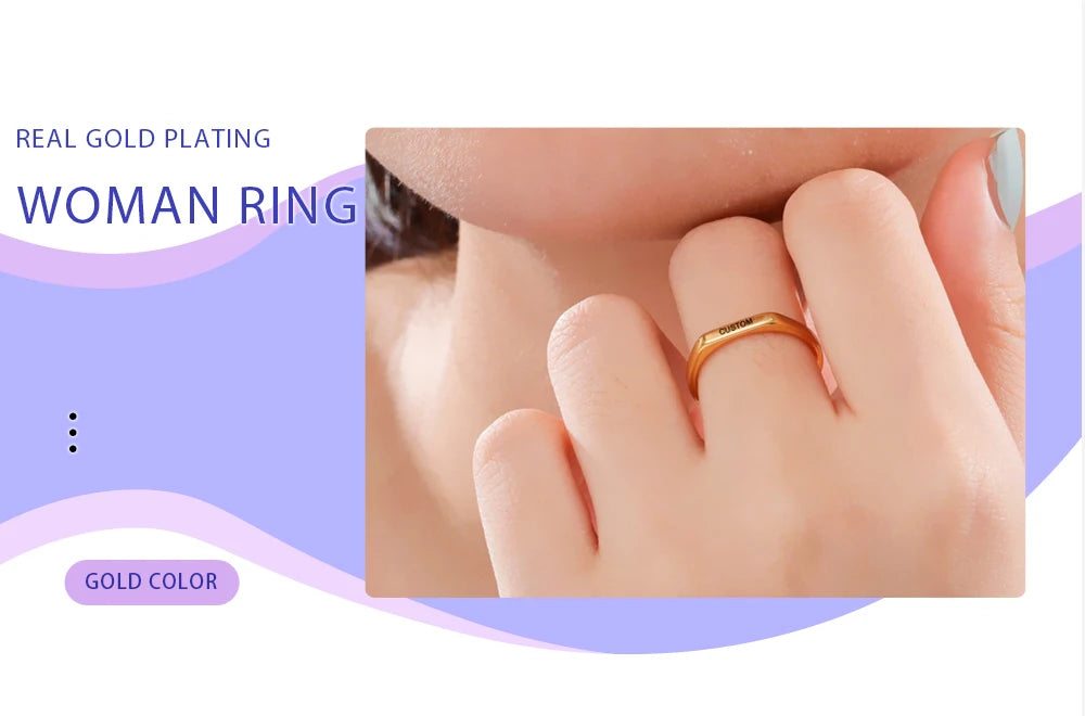 Engrave Wedding Marry Silver Color Stainless Steel Jewelry