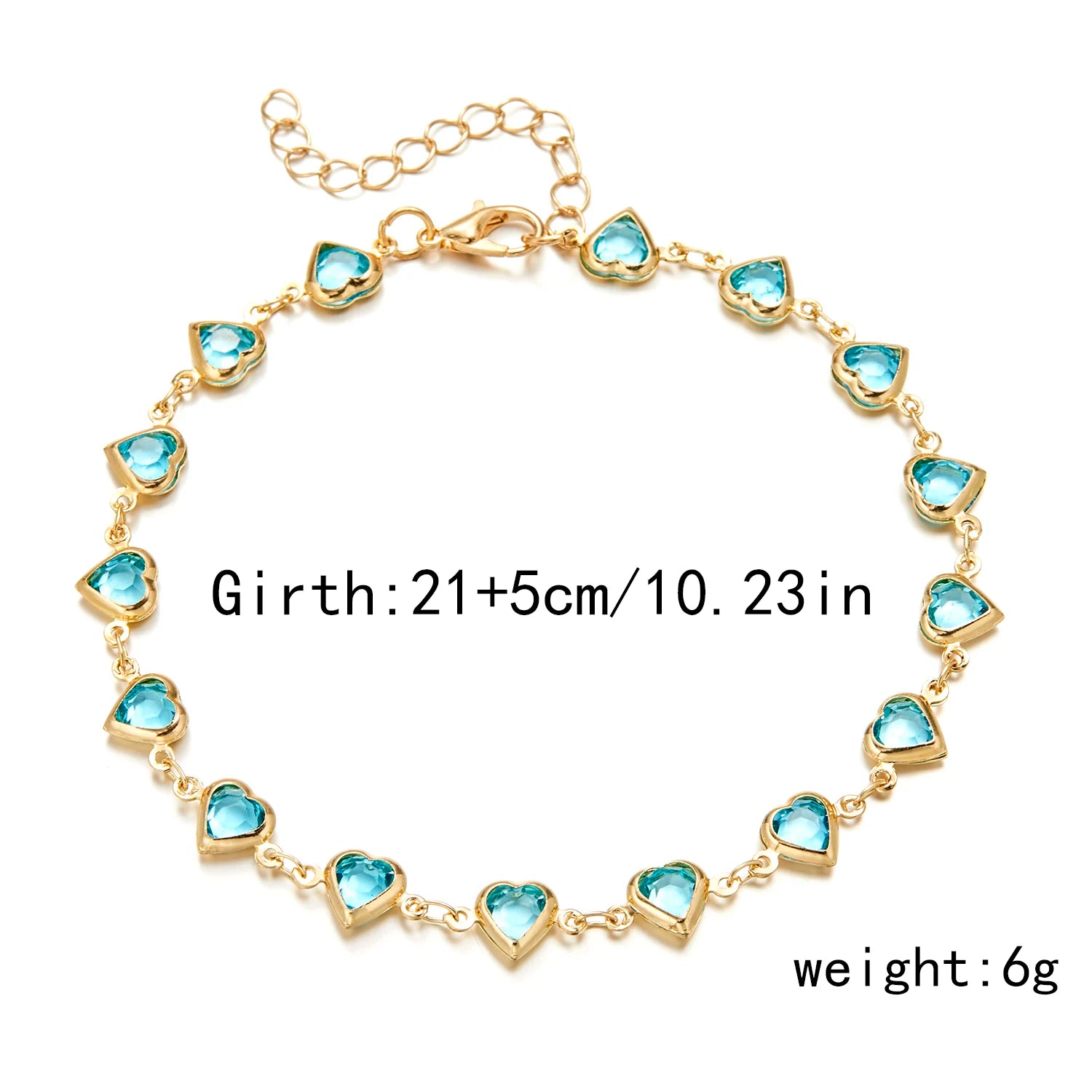 Vintage Boho Love Heart Crystal Colorful Anklet for Women Butterfly Daisy Foot Leg Ankle Chain Girls Beach Party Sandals Jewelry