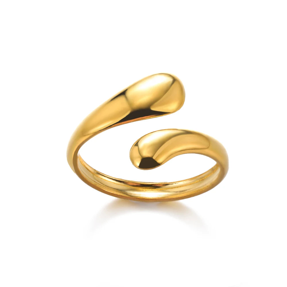 Gold Color Opening Couple Ring