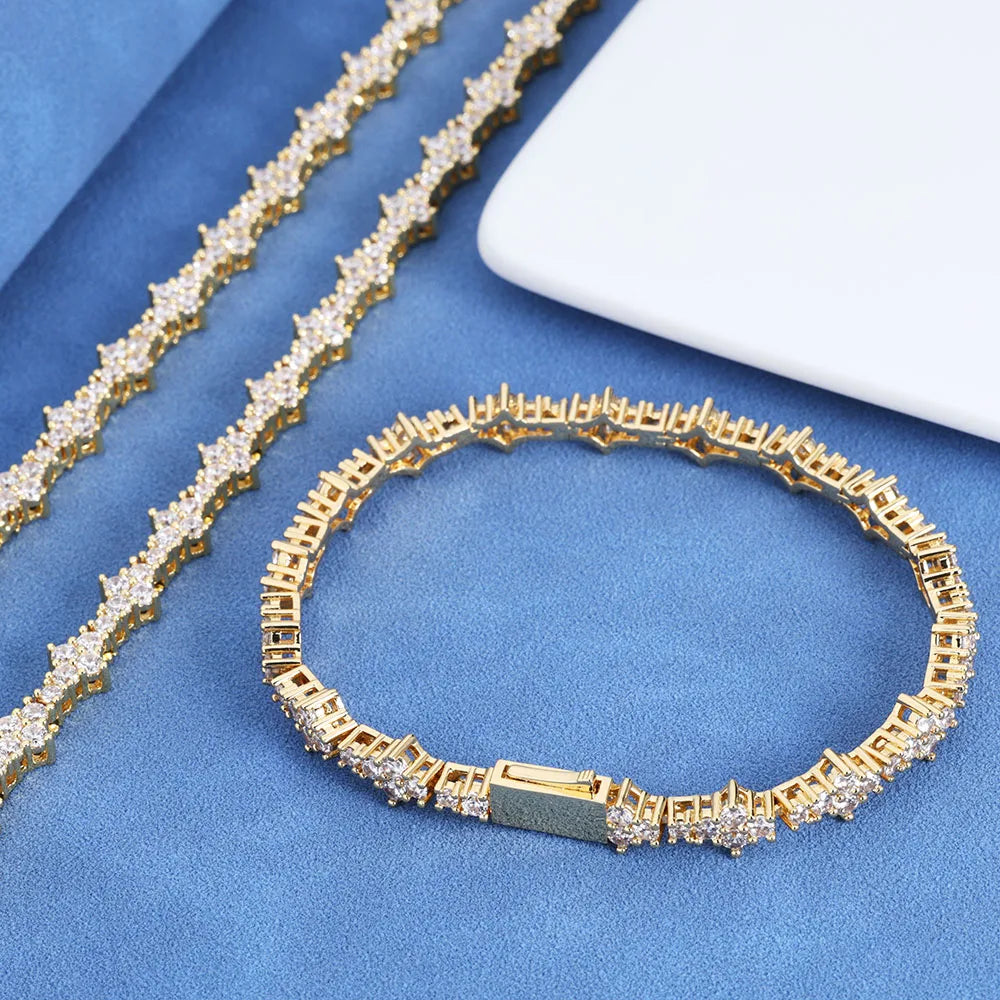 Tennis Chain Necklace for Men Women Iced Out Bling Prong-Setting 925 Sterling Silver Real Moissanite Fashion Jewelry
