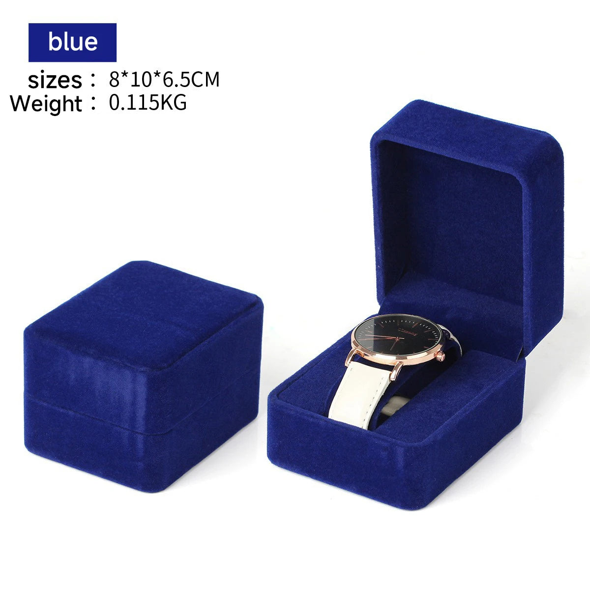 Watch Box Fashion Velvet Round Corner Smartwatch Clock Storage Case Jewelry  Accessories Business Packaging Boxes