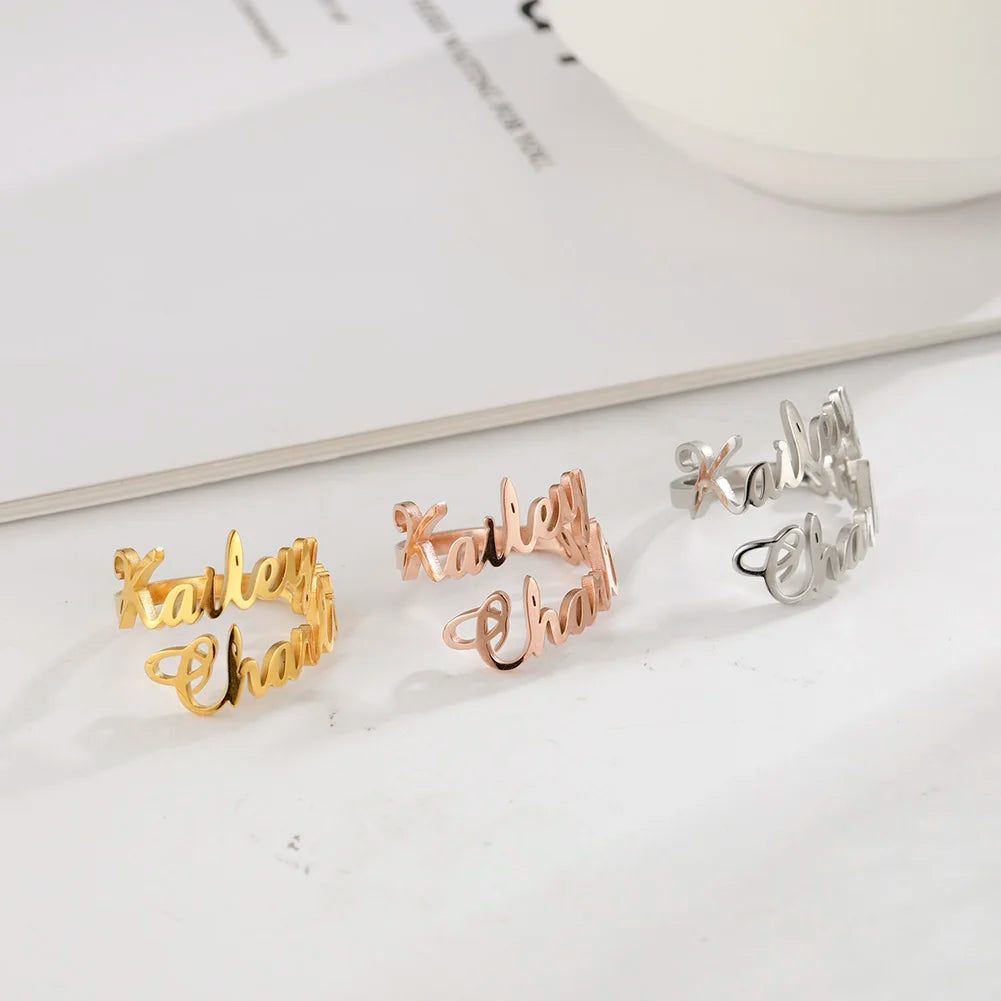 Rings Couple Gold Color