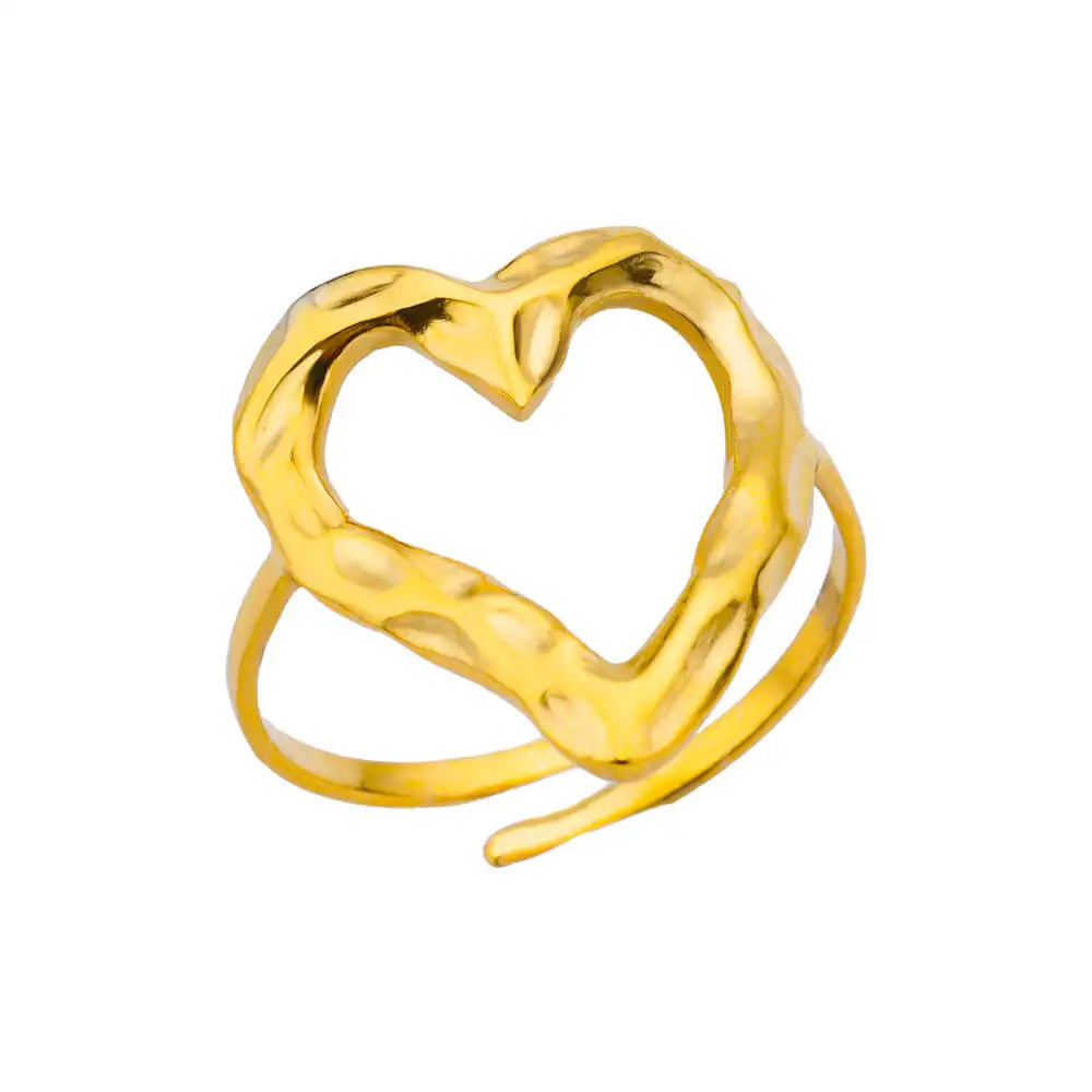 Gold Color Opening Couple Ring