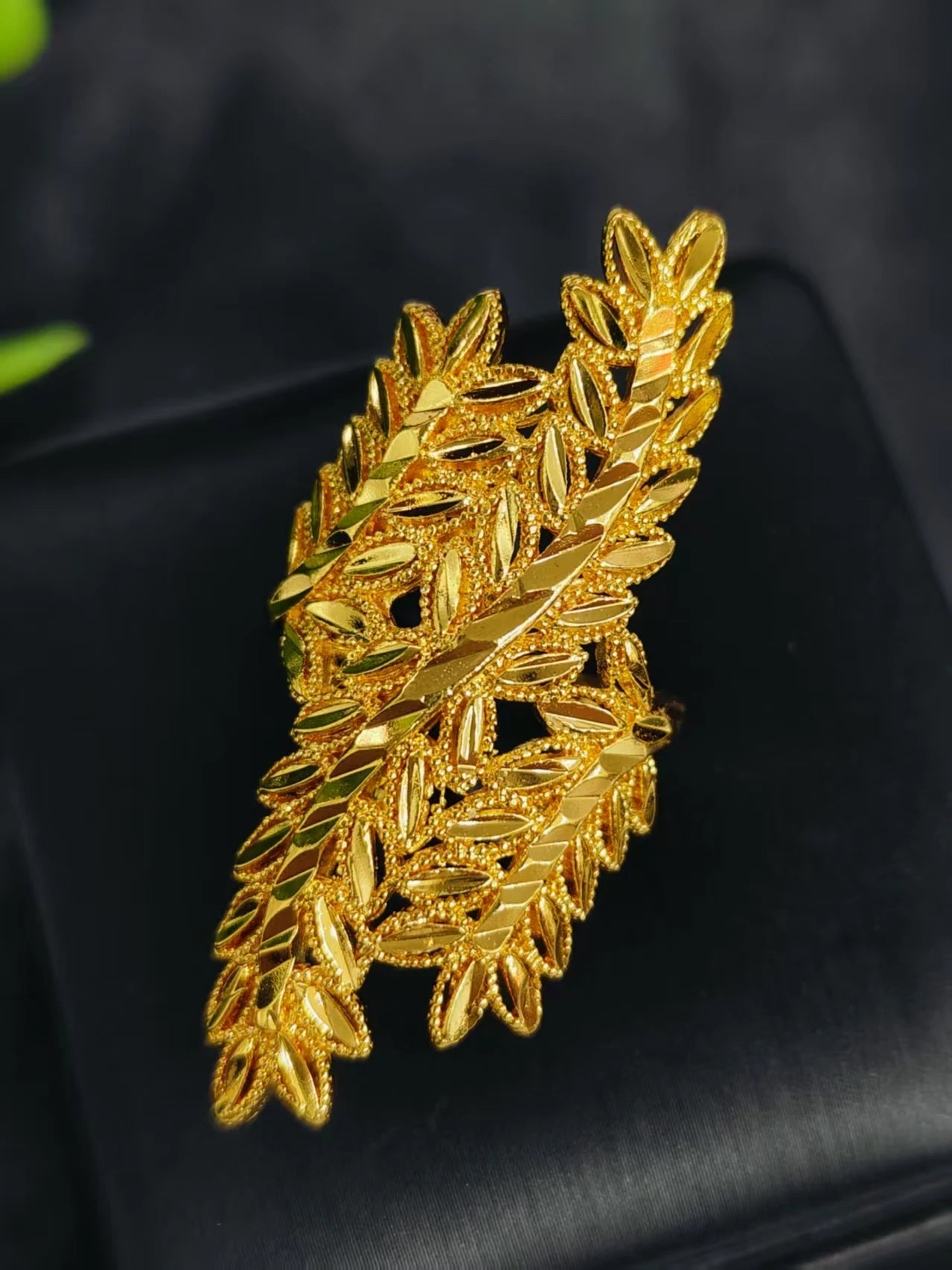 Golden Ring Brazilian Women 24K Gold Plated