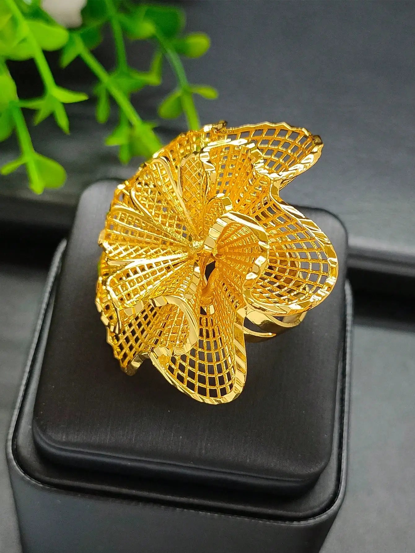 Golden Ring Brazilian Women 24K Gold Plated