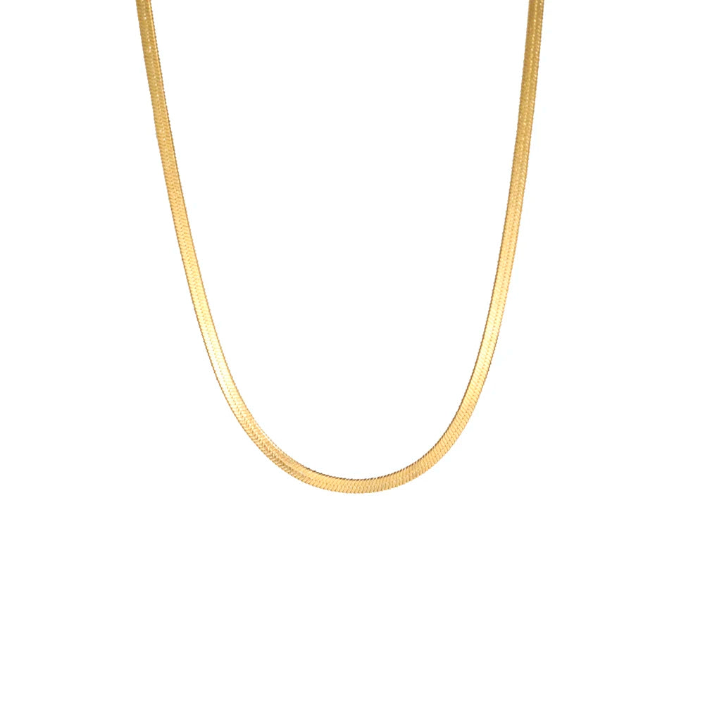 Hip Hop Snake Chain Necklace for Men New Fashion Stainless Steel Silver Color Necklace
