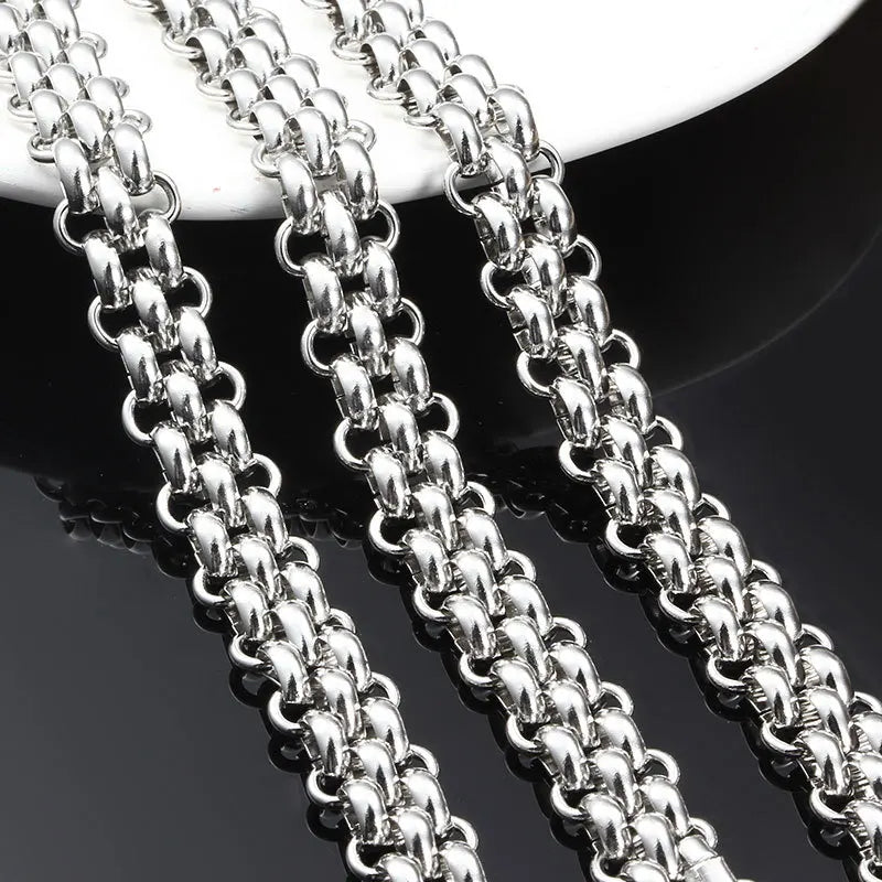 New Hip Hop DIY Chain Necklace for Men Women 316L Stainless Steel Jewelry Vintage Punk Gothic Collar Choker Kpop Aesthetic