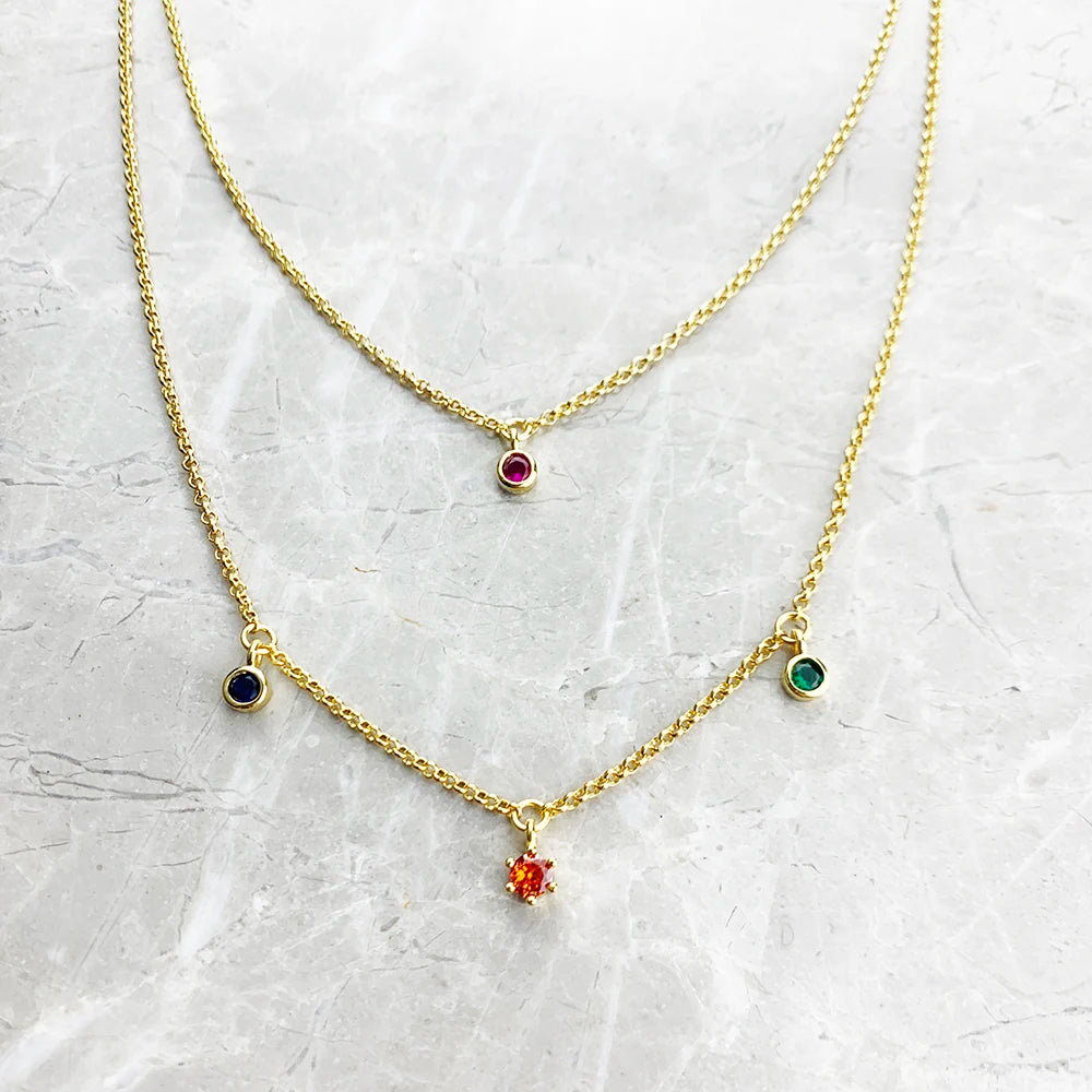 Necklace Double Chain Brand New Minimalist Fine Jewelry Europe 925 Stering Silver