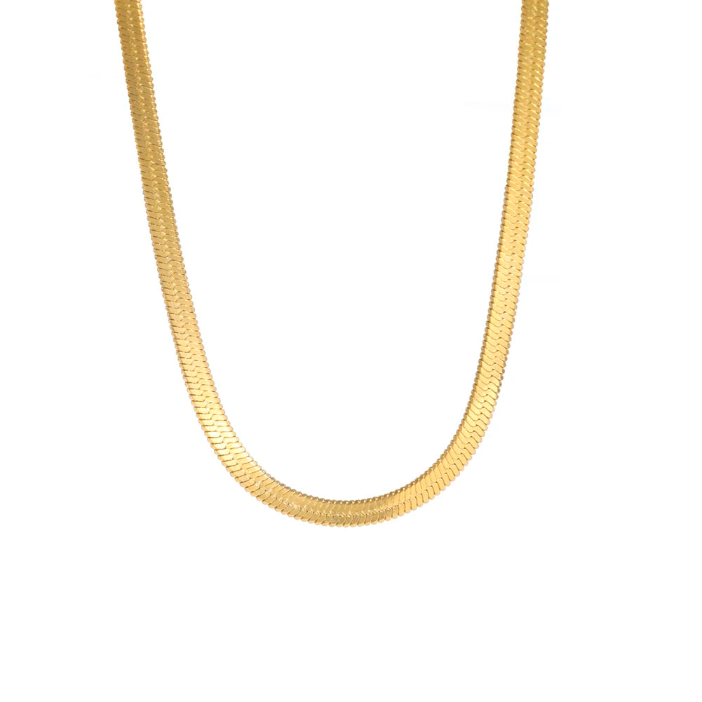 Hip Hop Snake Chain Necklace for Men New Fashion Stainless Steel Silver Color Necklace