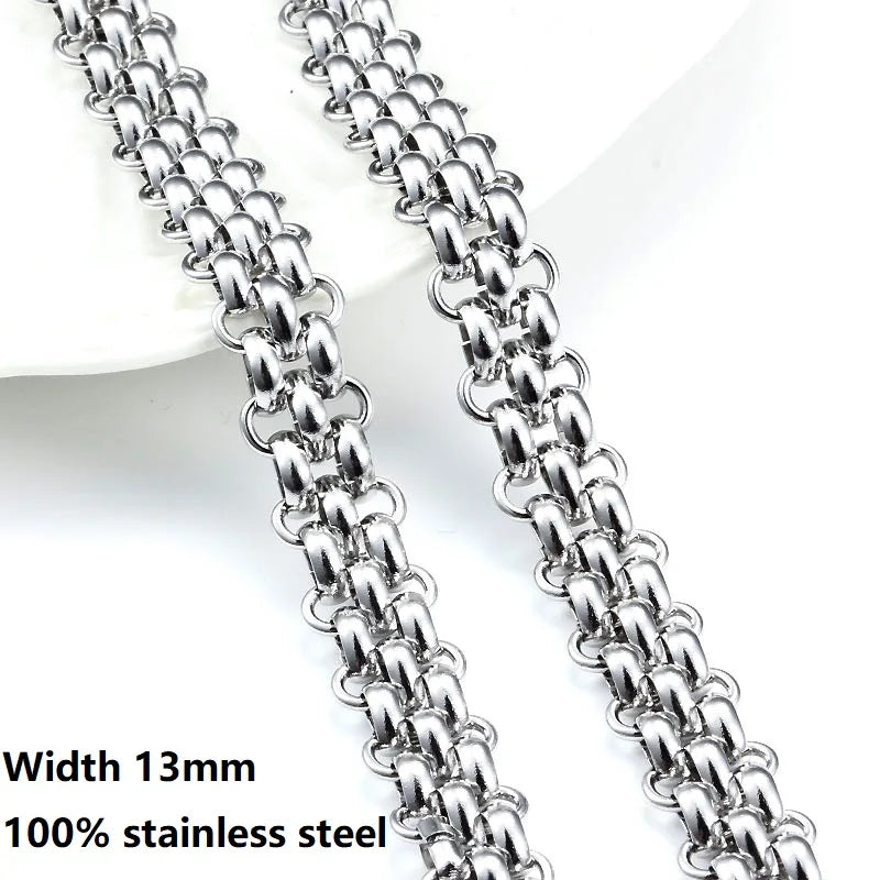 New Hip Hop DIY Chain Necklace for Men Women 316L Stainless Steel Jewelry Vintage Punk Gothic Collar Choker Kpop Aesthetic