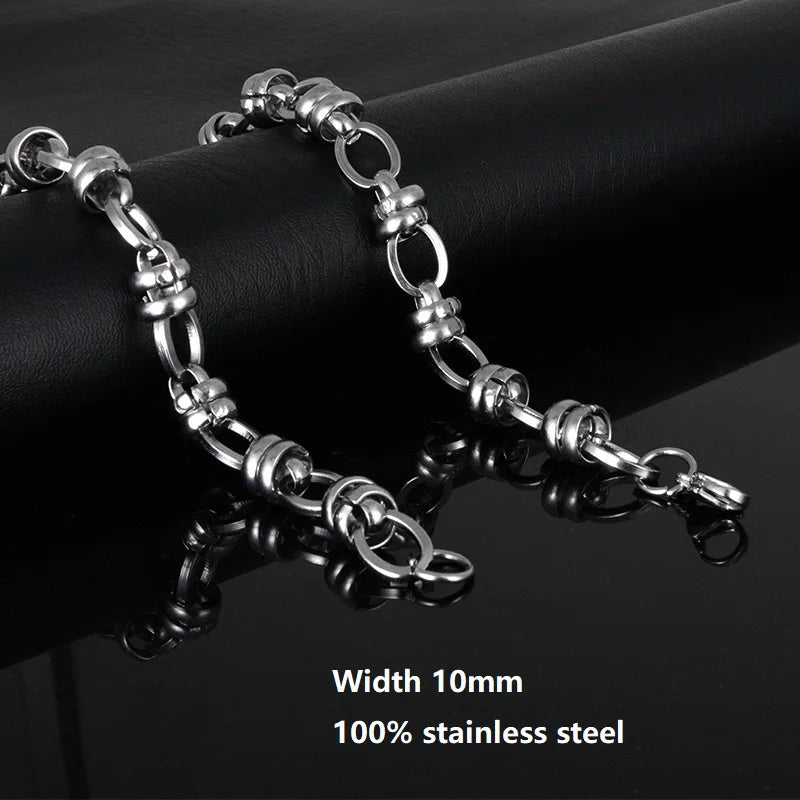 New Hip Hop DIY Chain Necklace for Men Women 316L Stainless Steel Jewelry Vintage Punk Gothic Collar Choker Kpop Aesthetic