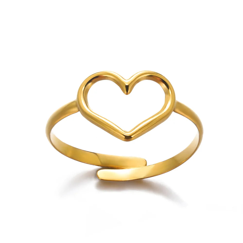 Gold Color Opening Couple Ring