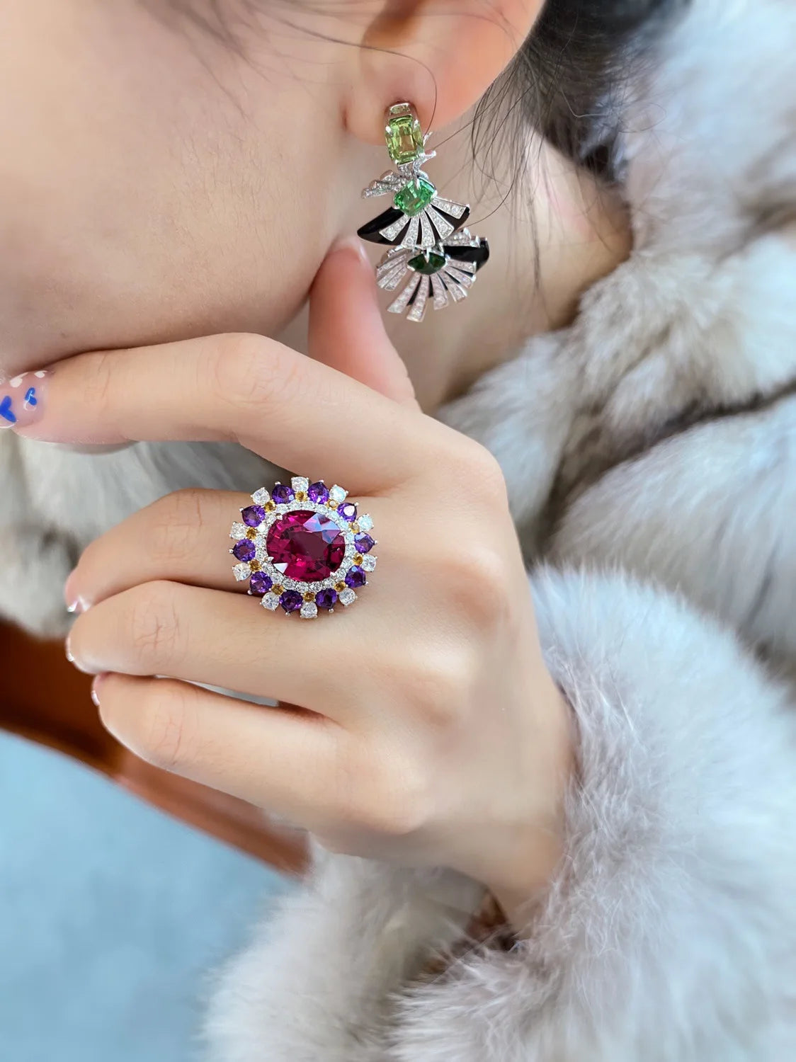 925 Silver Ring Oval Vintage Real Ruby Rings