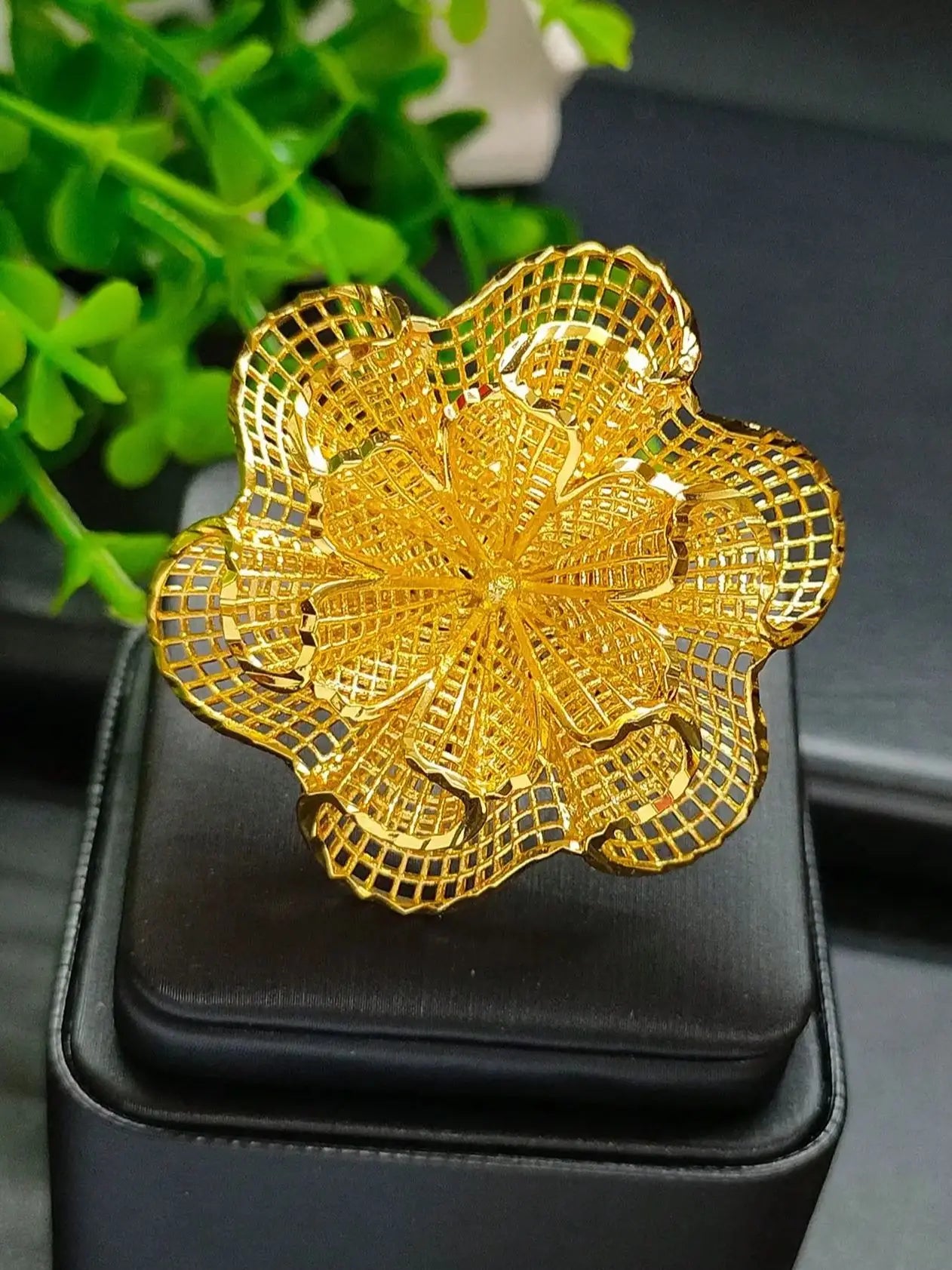 Golden Ring Brazilian Women 24K Gold Plated
