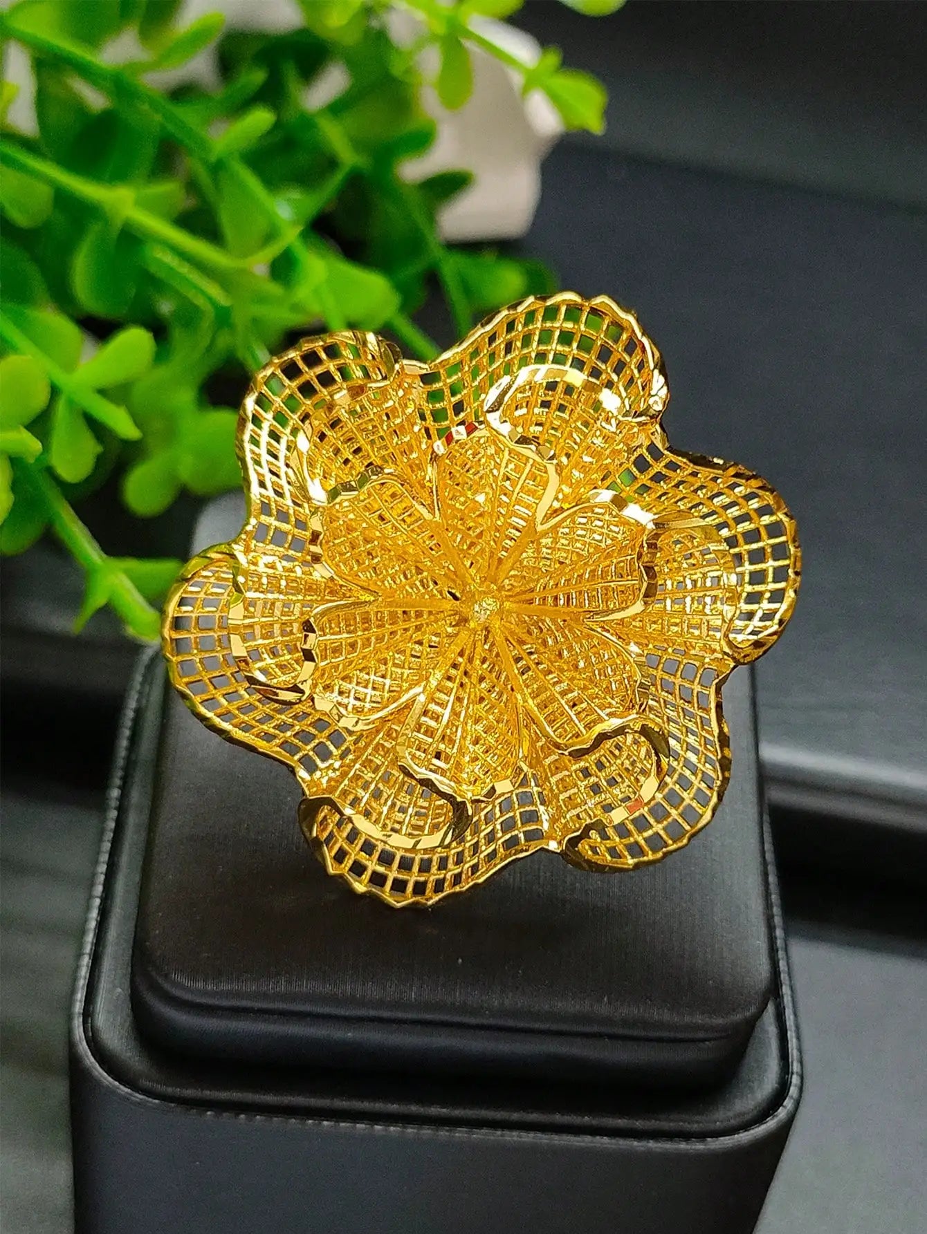 Golden Ring Brazilian Women 24K Gold Plated