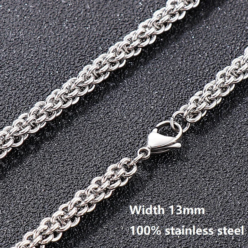 New Hip Hop DIY Chain Necklace for Men Women 316L Stainless Steel Jewelry Vintage Punk Gothic Collar Choker Kpop Aesthetic