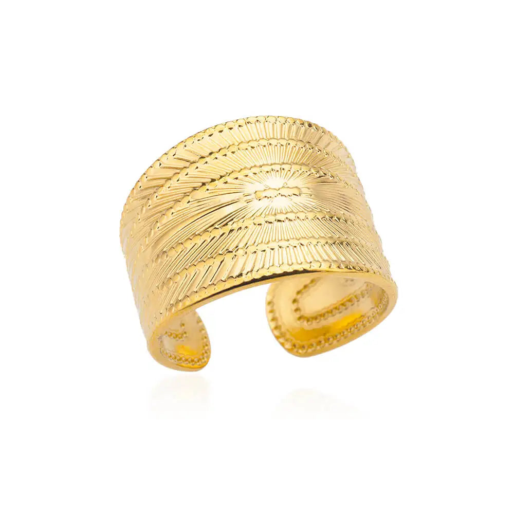 Gold Color Opening Couple Ring