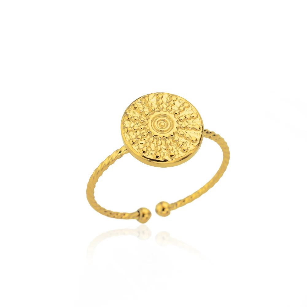 Gold Color Opening Couple Ring