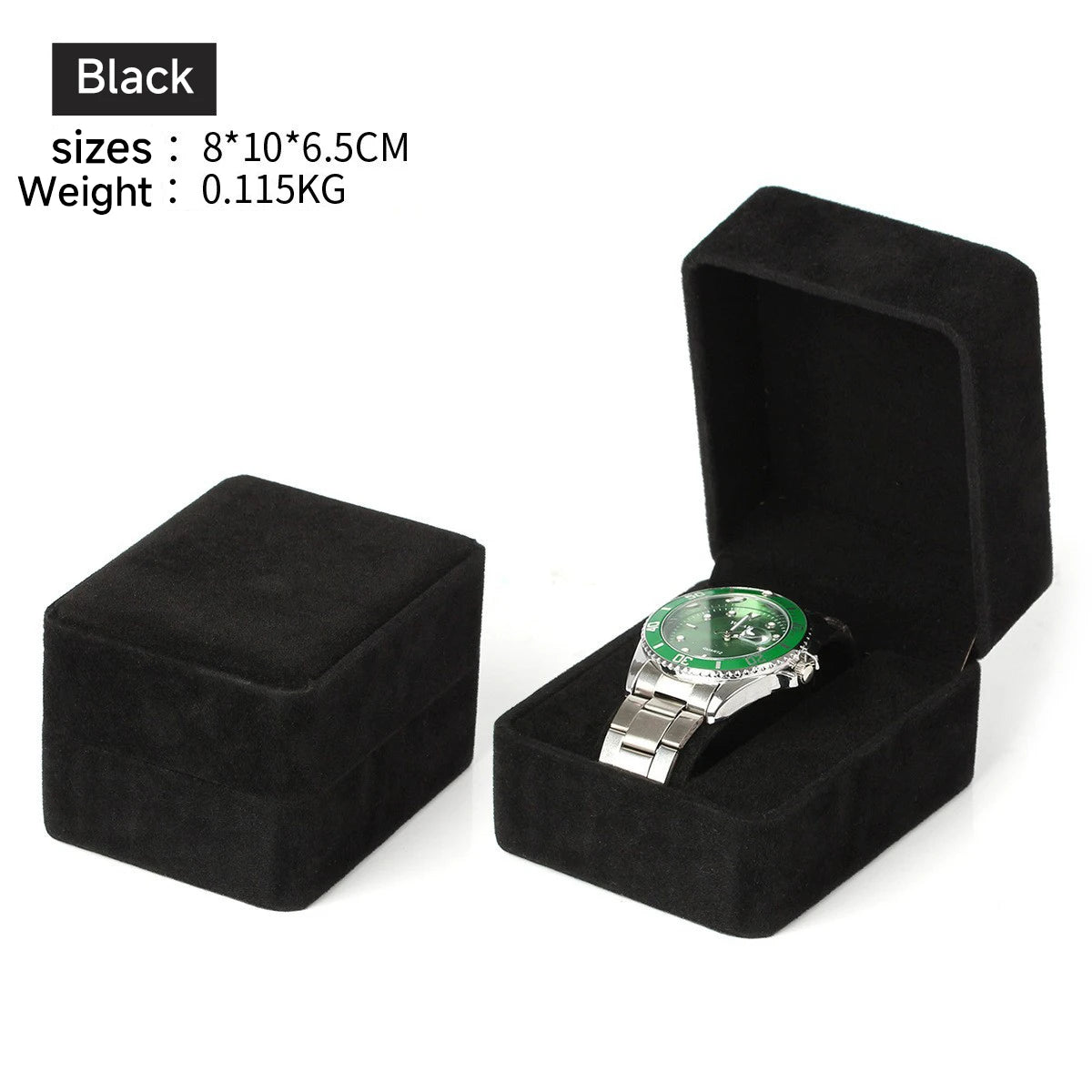 Watch Box Fashion Velvet Round Corner Smartwatch Clock Storage Case Jewelry  Accessories Business Packaging Boxes