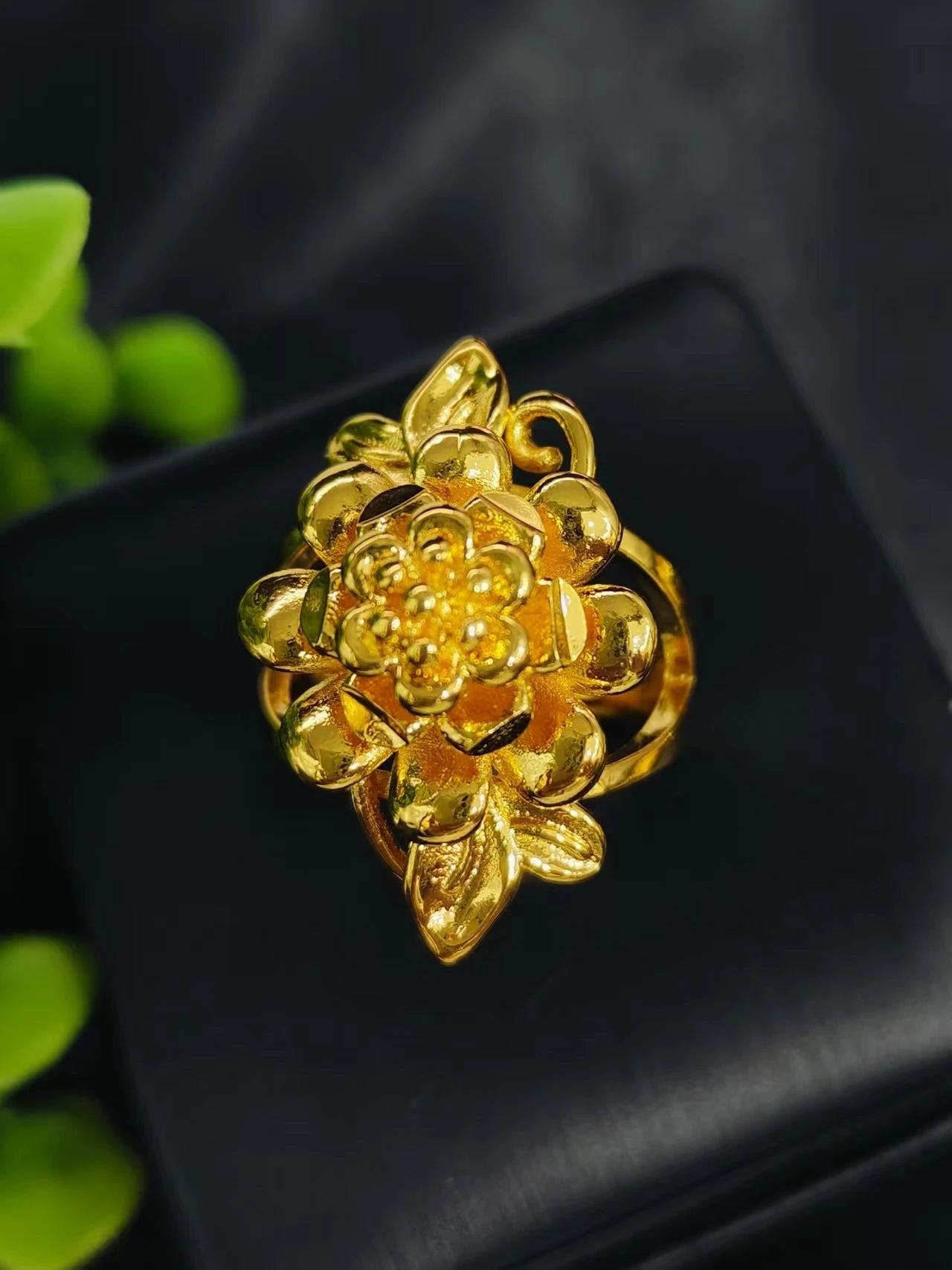 Golden Ring Brazilian Women 24K Gold Plated