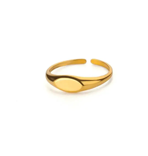 Gold Color Opening Couple Ring