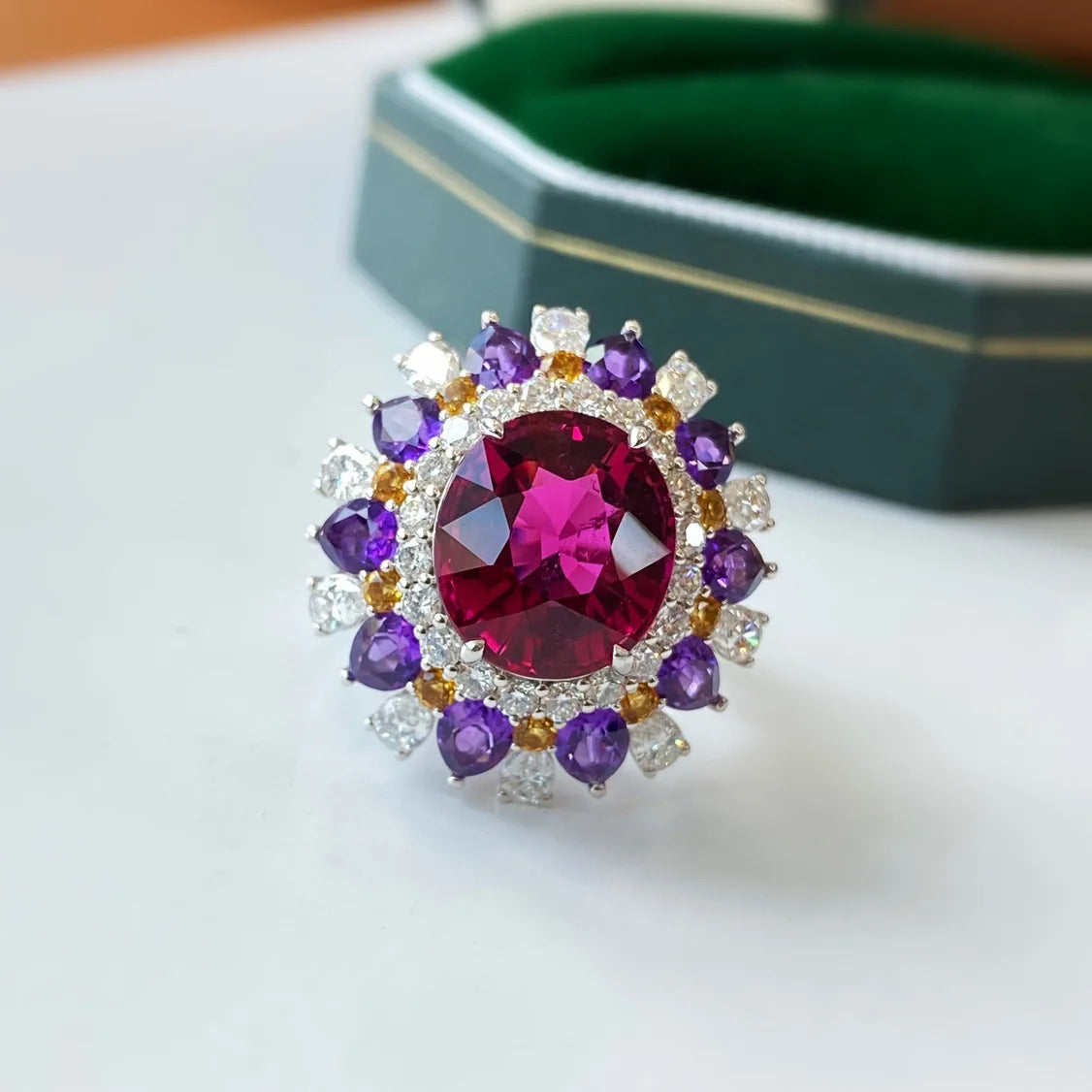 925 Silver Ring Oval Vintage Real Ruby Rings