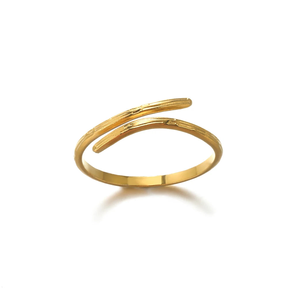Gold Color Opening Couple Ring