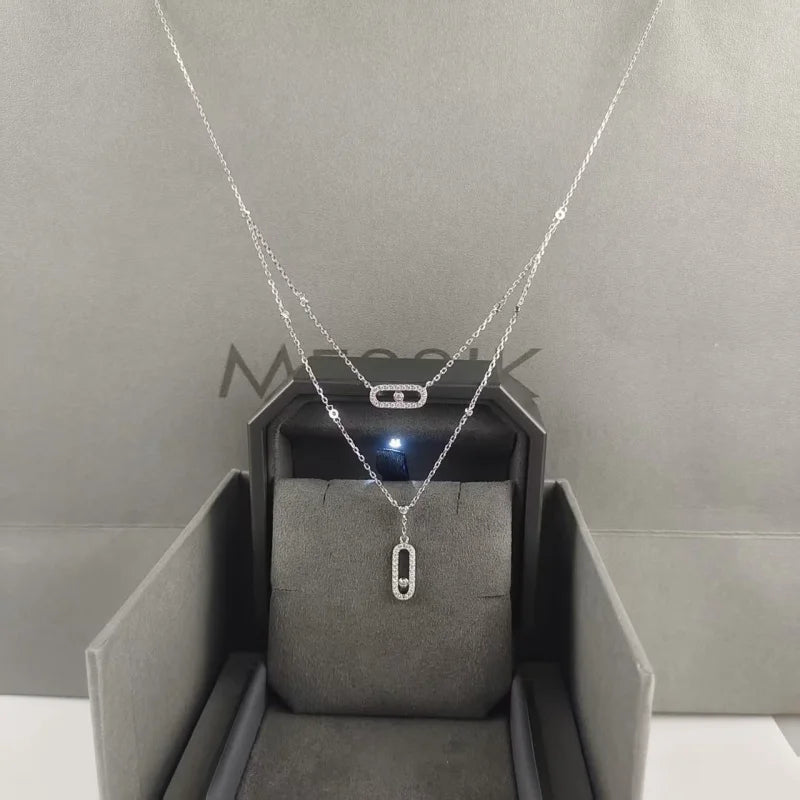 Exquisite Design Women's Minimalist Double-layer Necklace. Exquisite design suitable for everyday wear, a classic luxury brand j