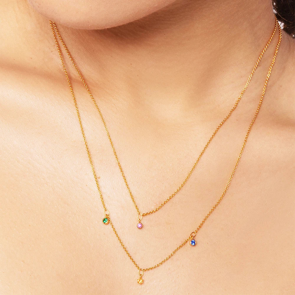 Necklace Double Chain Brand New Minimalist Fine Jewelry Europe 925 Stering Silver