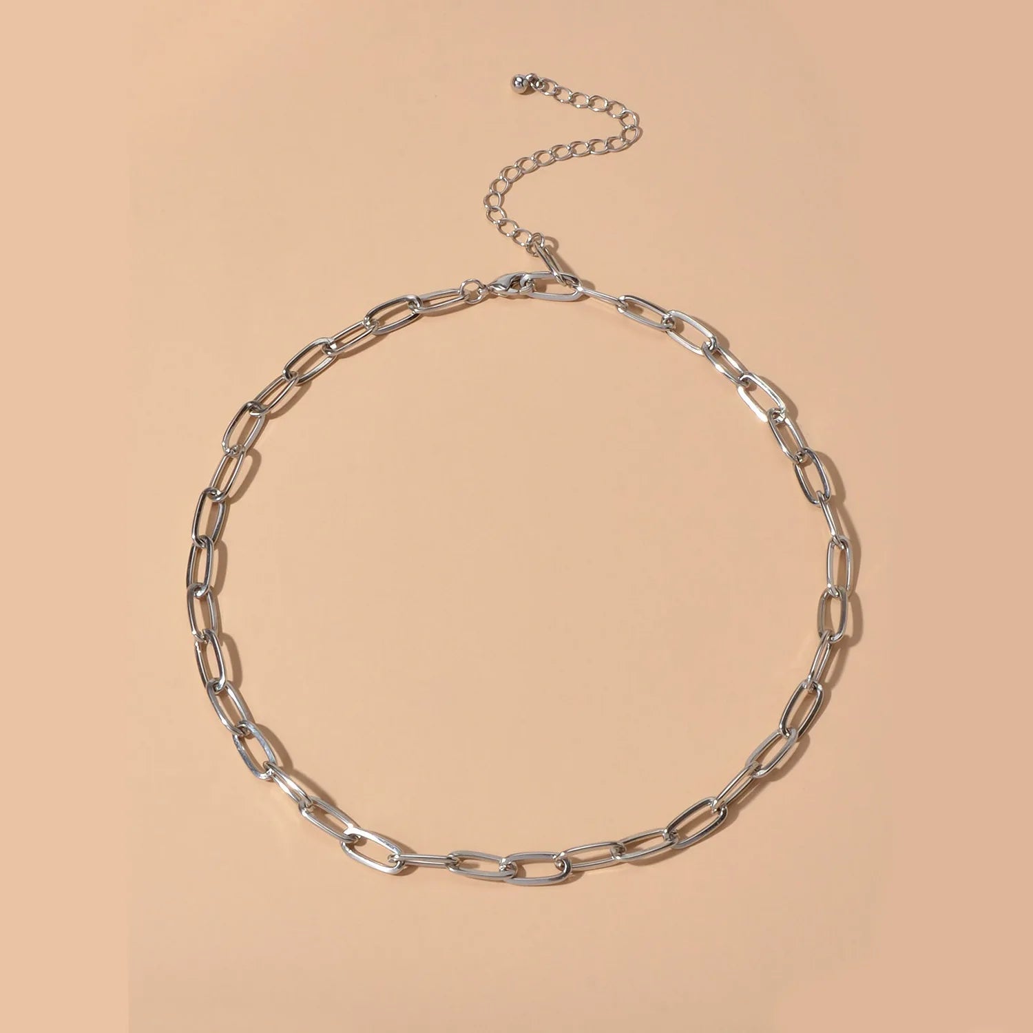 Simple Link Chain Necklace for Women Short Collar Jewelry New Fashion Chokers Necklaces Metal Accessories