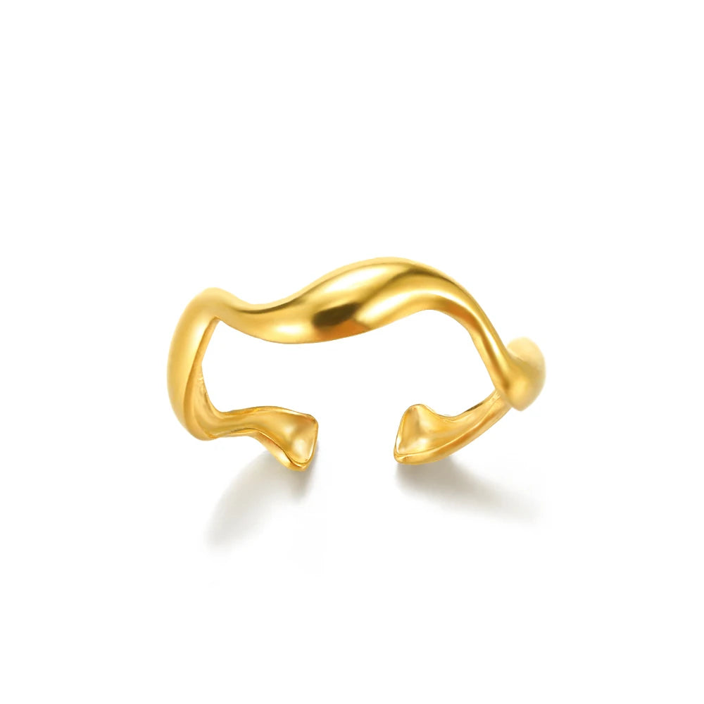 Gold Color Opening Couple Ring